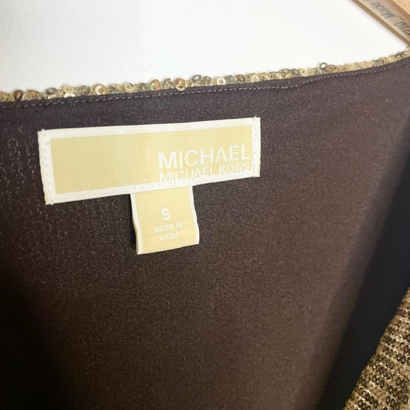 MICHAEL KORS sleeveless sequins animal print top S - Picture 4 of 5